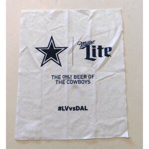 Dallas Cowboys Las Vegas vs Dallas Game Day Rally Towel White Miller Lite 18x15